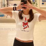 Olivia Rodrigo Bad Idea Right Baby Tee Rare Exclusive White Size M Photo 0