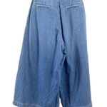 Levi's High-Waisted Cropped Wide Leg Tie-Waisted Chambray Jeans Photo 11