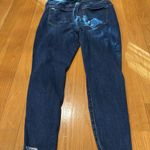 American Eagle  women’s super Hi-rise very distressed jegging size 16 short . Photo 5
