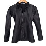 Rhaika London Black Textured Full Zip Peplum Jacket Sz S Photo 6