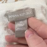 Banana Republic Charlene cheetah print white 3/4 sleeve cotton blend sweater M Photo 8