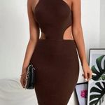 📷NWT, Lavishly Paris Women’s Cut Out Sun Dress Brown Size M Photo 4