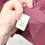 Madewell Shirt Women Size Small Burgundy Round Neck Short Sleeve Blouse Business Photo 3