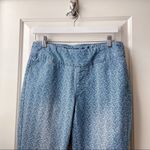 Soft Surroundings  Floral Print Denim Crop Pants Small 4-6 Photo 1