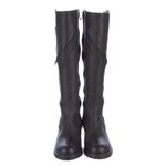 Vera Wang  Evan Riding Boot  Black Leather Tall Riding Moto (Sz 9.5） Photo 3