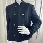 Tahari  Blazer Jacket Size 14 Polyester Button Detail Career Office Military Photo 0