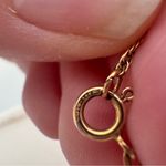 14k Gold 1/20 Filled Necklace Filigree Pendant W/ Pink Stone Ornate Delicate Photo 6