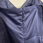 AQUA Strapless Navy Blue Ruffle Maxi Dress | size XL Photo 6