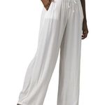 prAna NWT Womens White Fernie Beach Pant Flowy Modal XL Coverup Casual Pockets Photo 0