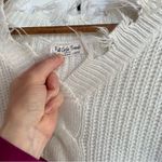 Full Circle Trends ⭐️ Distressed White Sweater Size Large But Fits A Small Photo 1