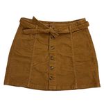 American Eagle  Outfitters A-Line Stretch Corduroy Skirt Size 6 Brown Fall Photo 0