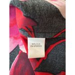 St. John  Womens Floral Sleeveless Silk Blend Top Medium Red Black Pink Blouse Photo 3