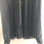 Hinge Black crochet sheer  Blouse size M Photo 2