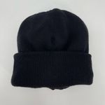 Lululemon Winter Hat One Size Womens Cap Black Fleece Lined Merino Wool Beenie Photo 4