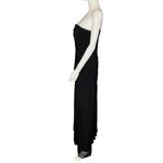 AQUA FORMAL Pleated Strapless Drop Waist Long Dress Black Women’s Sz 12 Photo 3