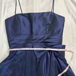 Fiesta Fashion Fiesta Solid Straight Ruched Satin/Mesh Homecoming Dress - Blue/Black - M Photo 12