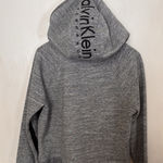 Calvin Klein Performance Womens Crop Cropped Sweatshirt Hoodie Sz Large Gray L Photo 0