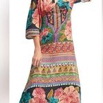 Farm Rio  Rosario Maxi Dress Bell Sleeves Festival S Boho Cottage Photo 0