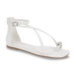 BCBGeneration NEW Kline Embellished Toe Ring Strappy Square Toe Flat Sandals 9 Photo 1