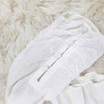 Free People  Cream White Chloe Smocked Sweetheart Milkmaid Top Peasant Medium New Photo 5