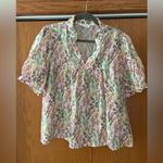 THML Floral Puff Sleeve Blouse XL Photo 1