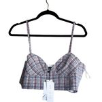 ZARA NWT  CHECKERED CORSET CROP TOP BLOGGERS FAV LARGE Photo 12
