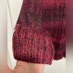 prAna Leisel Plum Gradient Striped Pink Cable Knit Long Sleeve Sweater Photo 5