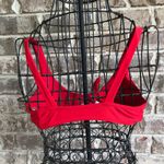 Zaful  Red Bikini Top Small Size 4 Front Ties EUC Photo 3