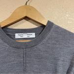 Proenza Schouler NWT NEW Gray Tie Front Long Sleeve Merino Wool Sweater Dress Photo 3