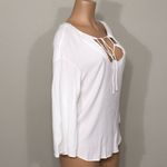 frame denim FRAME white lace neck top. Photo 4