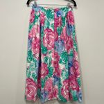 Celamod Paris Womens Skirt Set 38‎ Floral Bright Two Piece Vintage Medium Mini Pink Photo 7