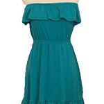 Accidentally in Love  turquoise strapless ruffle Photo 0