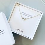 Ettika Silver Chain Delicate Necklace Moon Thin Design Jewelry NEW IN BOX Photo 4