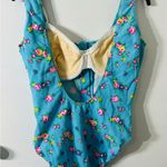 NWT Vintage 80s 90s 1 Pc Floral Swimsuit Size 16 Built In Underwire Bra PushUp Photo 3