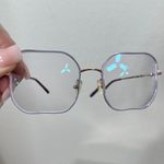 Retro EyeGlass Square Frame only Cool Vibe Gold Photo 1