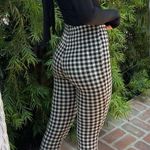 ZARA  checkered black and white high rise pants Photo 4