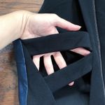 ABS Allen Schwartz ABS • Allen Schwartz navy vegan leather dress black cutout sheath strappy wiggle Photo 9