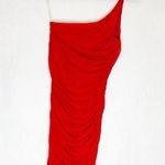 Princess Polly Jocasta Mini Dress in Red One Shoulder Slim Strap Size US 4 Photo 8