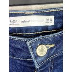 ZARA  Mid Rise Cuffed Stretch Cotton Denim Shorts 5 Pocket 00 Dark Blue #3300 Photo 5