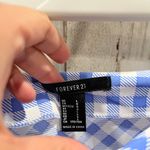 Forever 21 Blue Plaid Gingham Midi Aline Skirt Retro Womens Size Large Photo 1