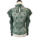 Dolan Anthropologie Women’s Green Lace Blouse Size XS Photo 1