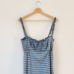 Free People  Lucinda Plaid Womens Midi Dress Indigo Photo 8