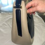 Tory Burch Leather Ellen Colorblock Leather Satchel Handbag Hobo Bag, Preloved Tan Photo 2