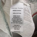 Trina Turk Peacock Embroidered Tunic 100% Cotton Sz Medium Lightweight V-neck Photo 10