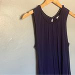 Deletta  Shirt Womens L Sleeveless Black Tunic Tank Ruffle Back Detail Small Photo 3