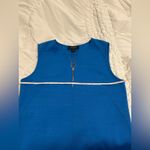 St. John cobalt blue wool blend sleeveless knit shift dress size 10 Photo 9