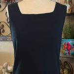 Duluth Trading Co Black Tank Top with Square Neckline Blue Size M Photo 0