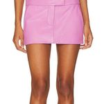 LAMARQUE Inaya Hot Pink Mini Leather Skirt Size S Photo 0