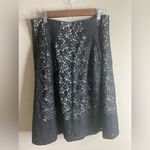 Talbots size 4 black lace over nude lining a line skirt Photo 8