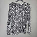 kim rogers  Black and White Zebra Print Long Sleeve T-Shirt Photo 4
